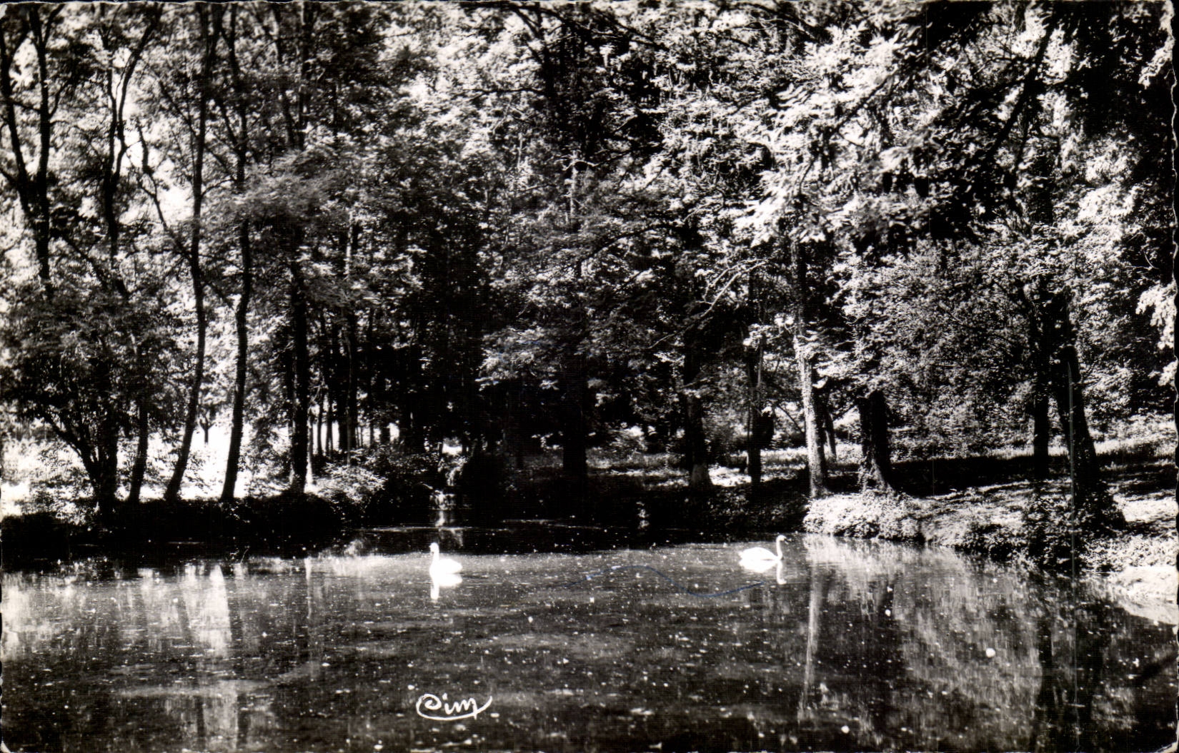 Aix in Orthe - the Park of the fountains - sight on a Pond - CPA