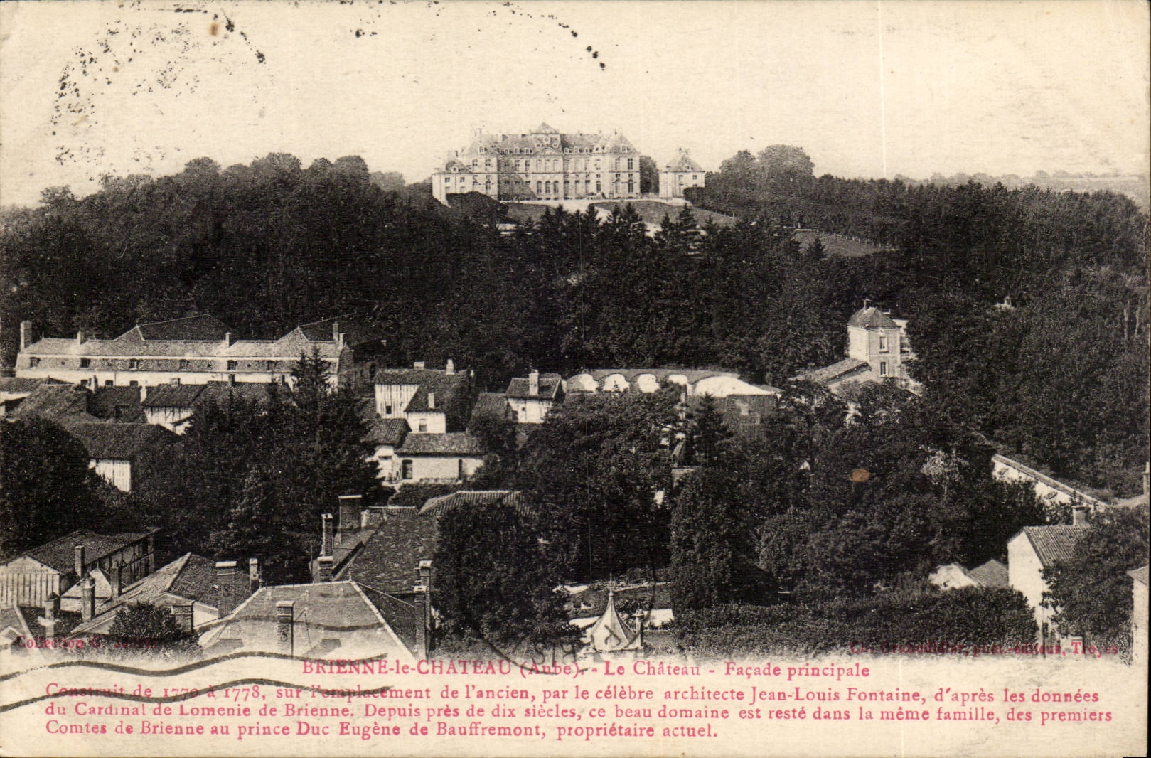 Brienne the Castle - the Castle - Frontage Principal CPA