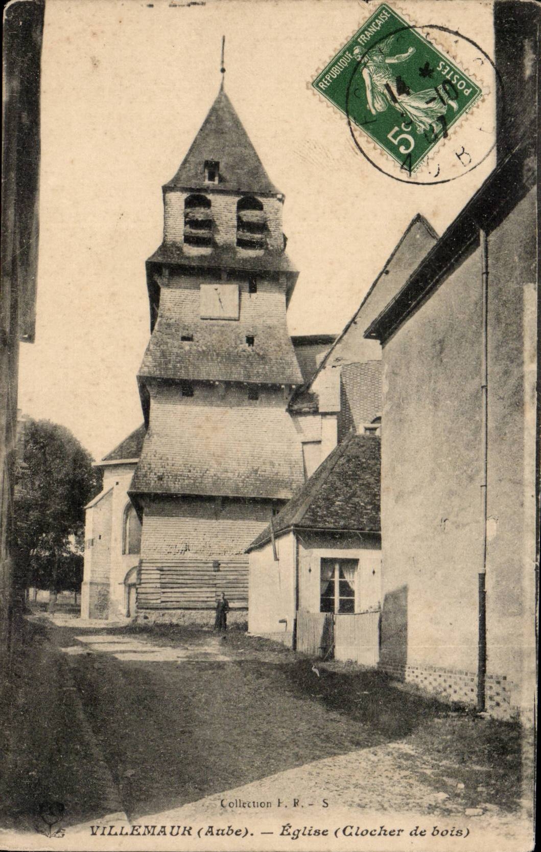 Villemaur - Bell-tower of wood CPA