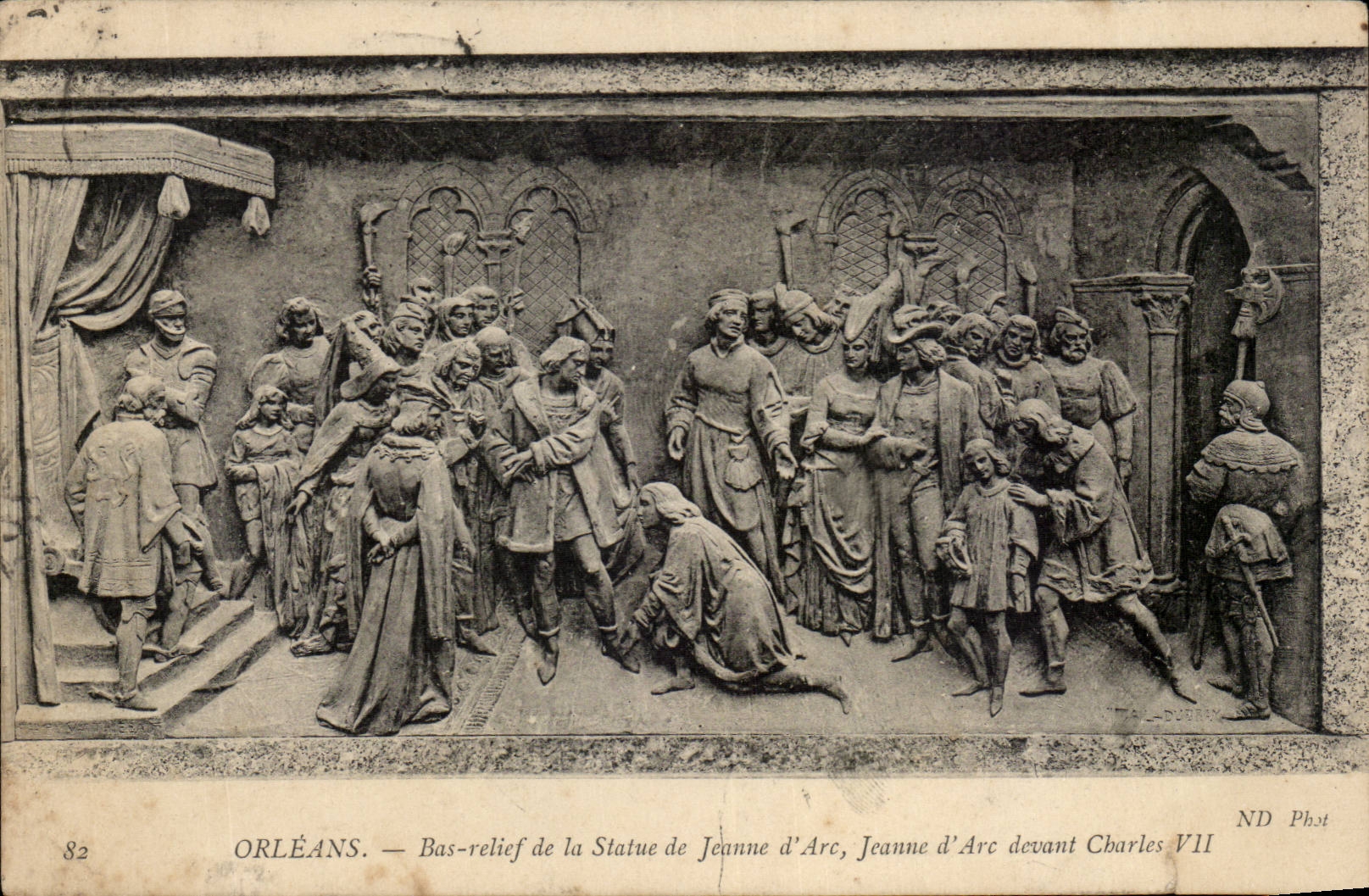 Orleans - Low Relief of Statue the Jeanne d' Arc - CPA