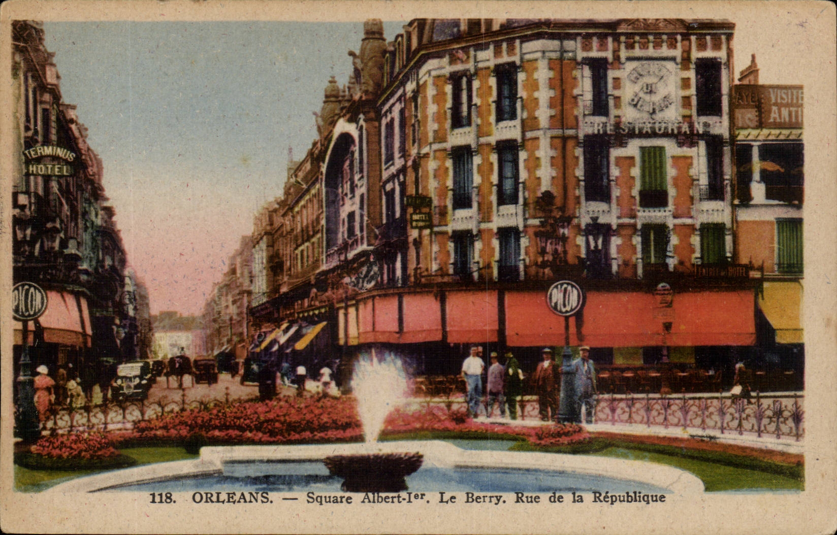 Orleans - Public garden Albert 1 - Berry - Street of the Republic - CPA