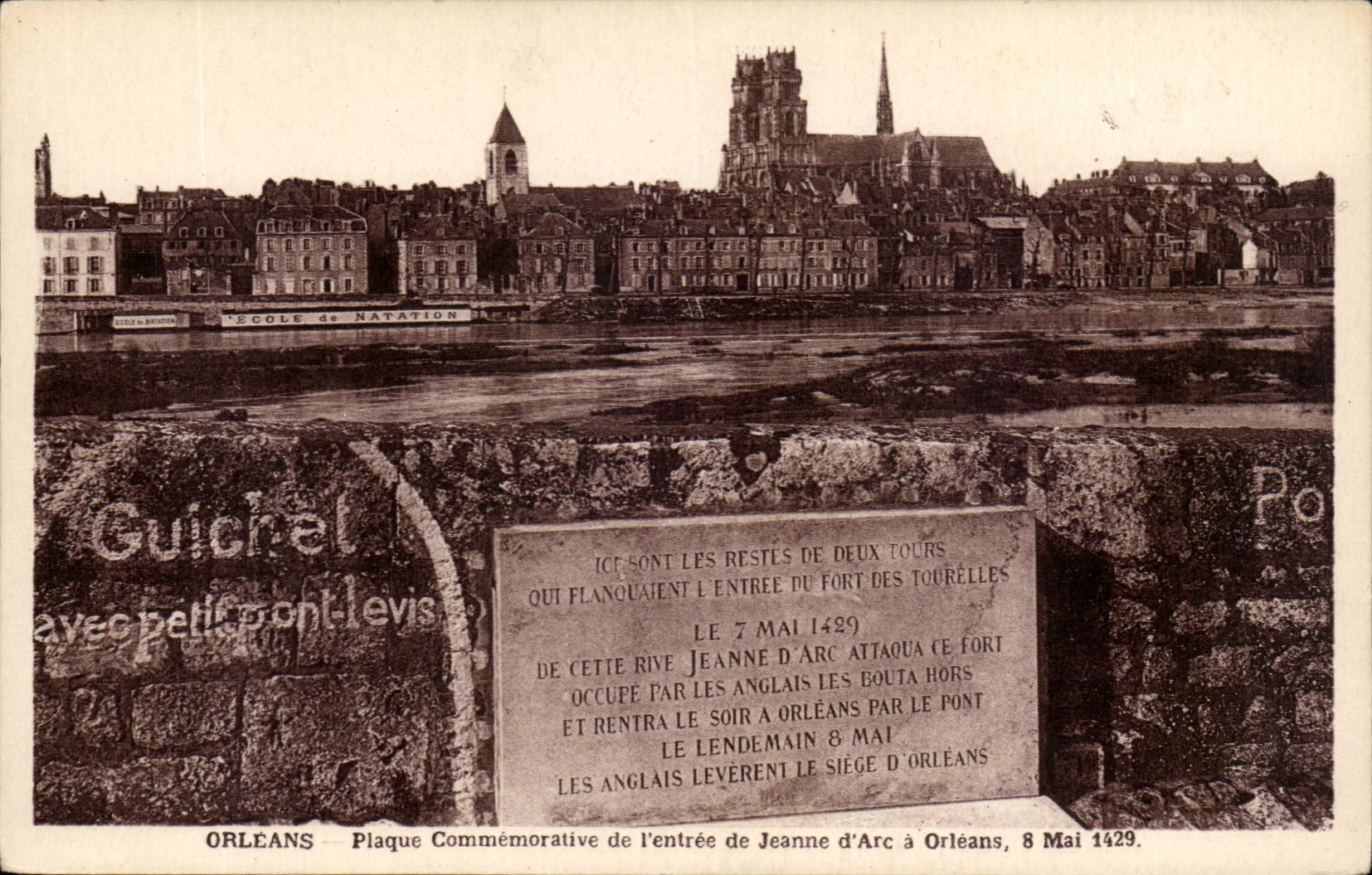 Orleans - Commemorativr Plate of Jeanne d' Arc of Entering - CPA