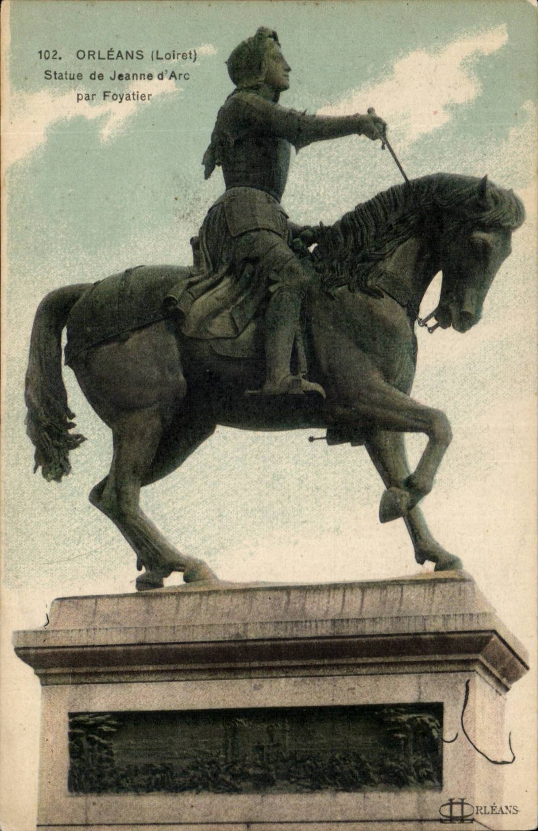 Orleans - Statue of Jeanne d' Arc by Foyatier - CPA