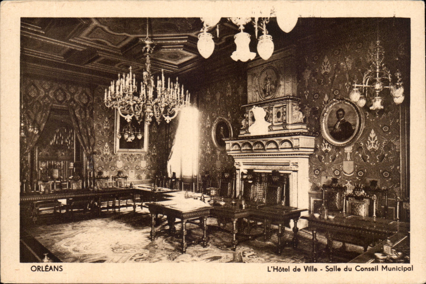 Orleans - Town hall - Room of Principal Council - CPA