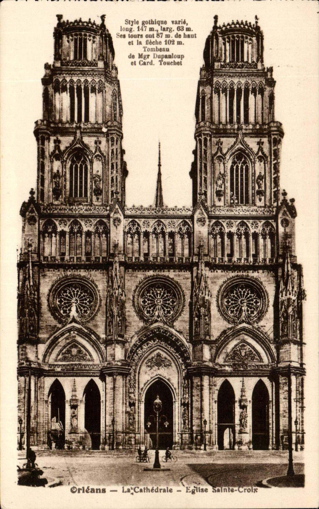 Orleans - the Cathedral - Church Sainte Cross - CPA