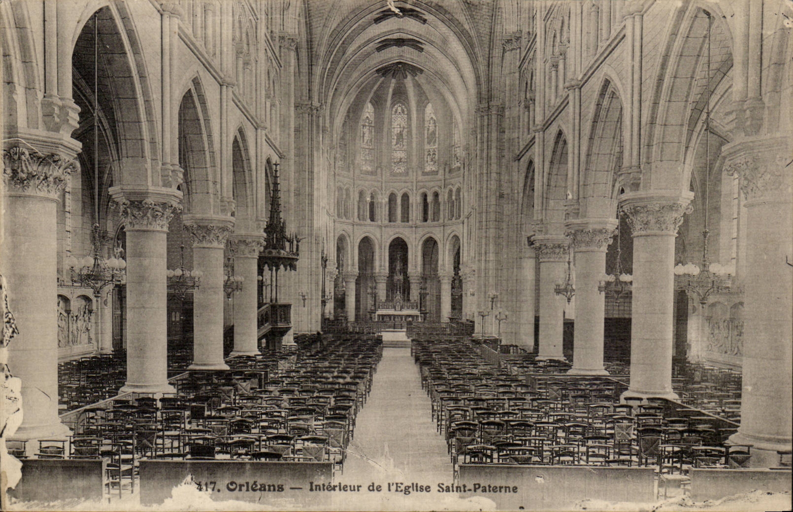 Orleans - Interior of the Church Saint Benevolent - CPA