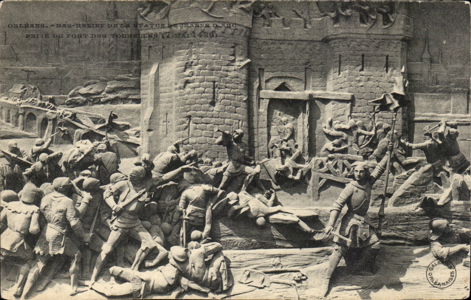 Orleans - Low relief of Statue - CPA