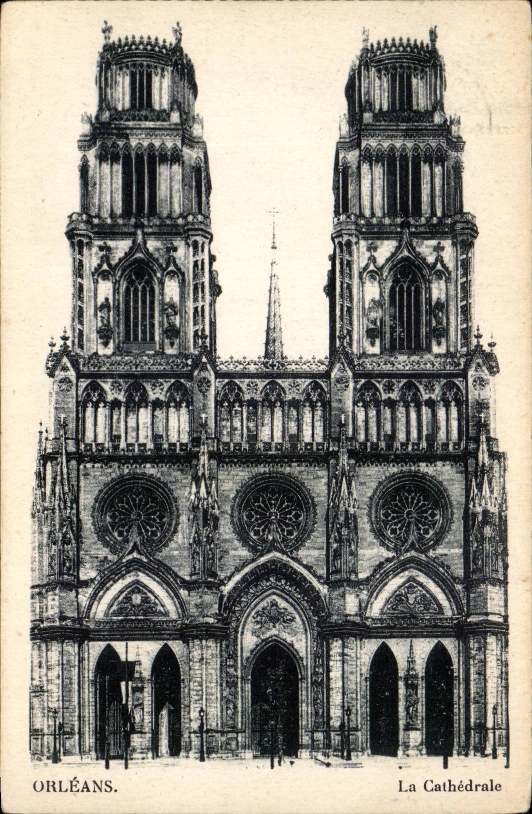 Orleans - the Cathedral - CPA