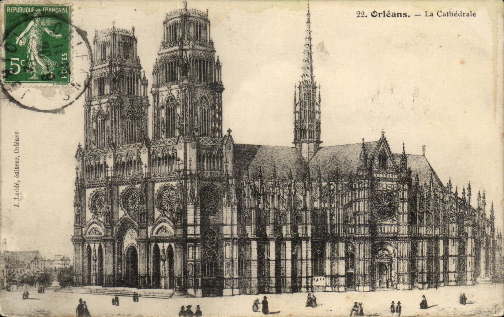 Orleans - the Cathedral - CPA