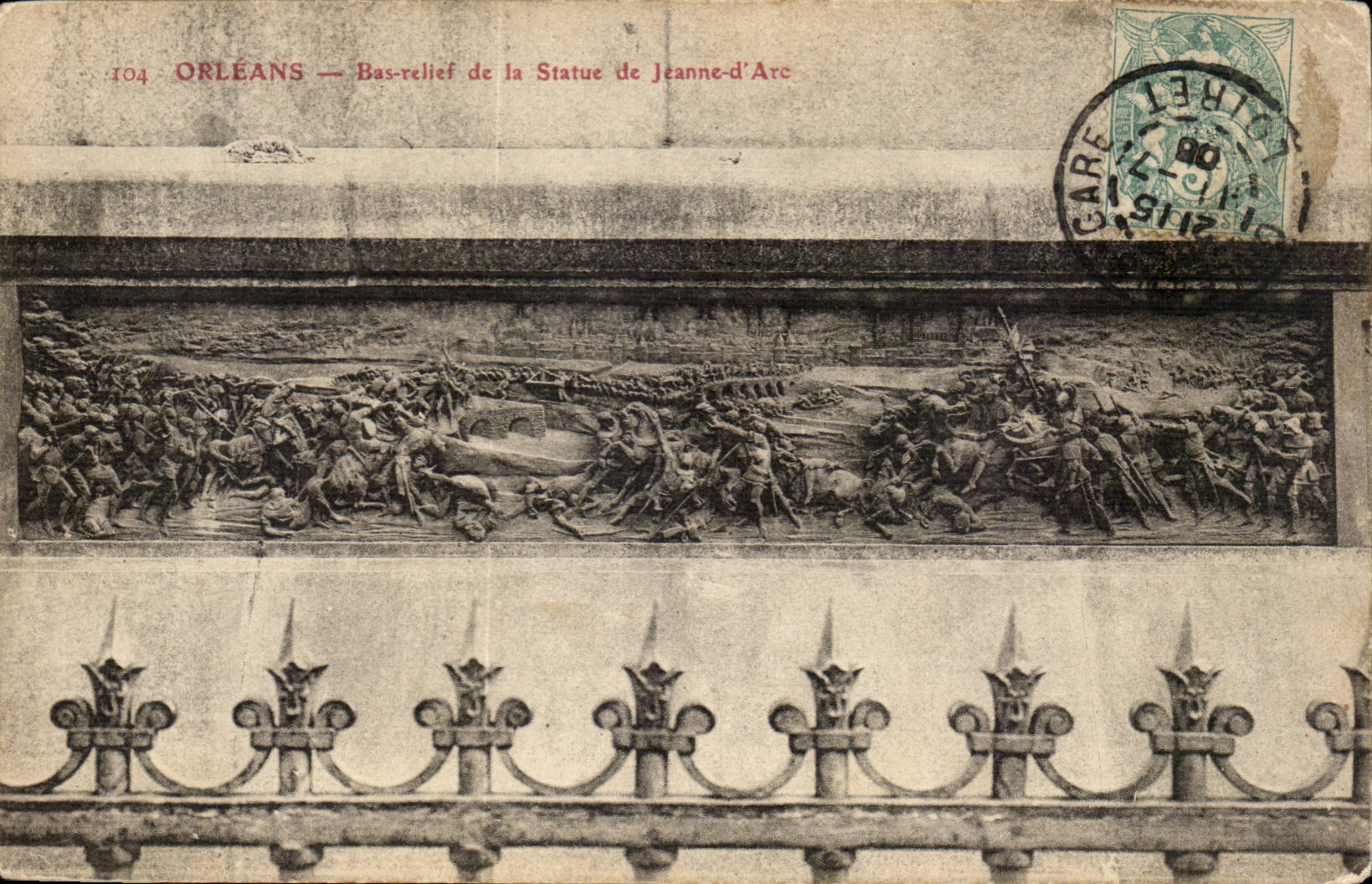 Orleans - Low Relief of Statue of Jeanne d' Arc - CPA