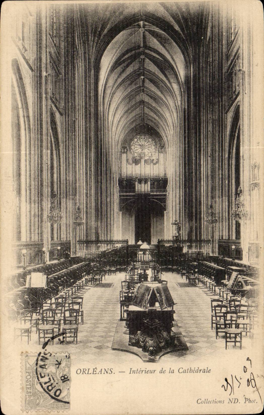 Orleans - Innenraum der Kathedrale -- CPA