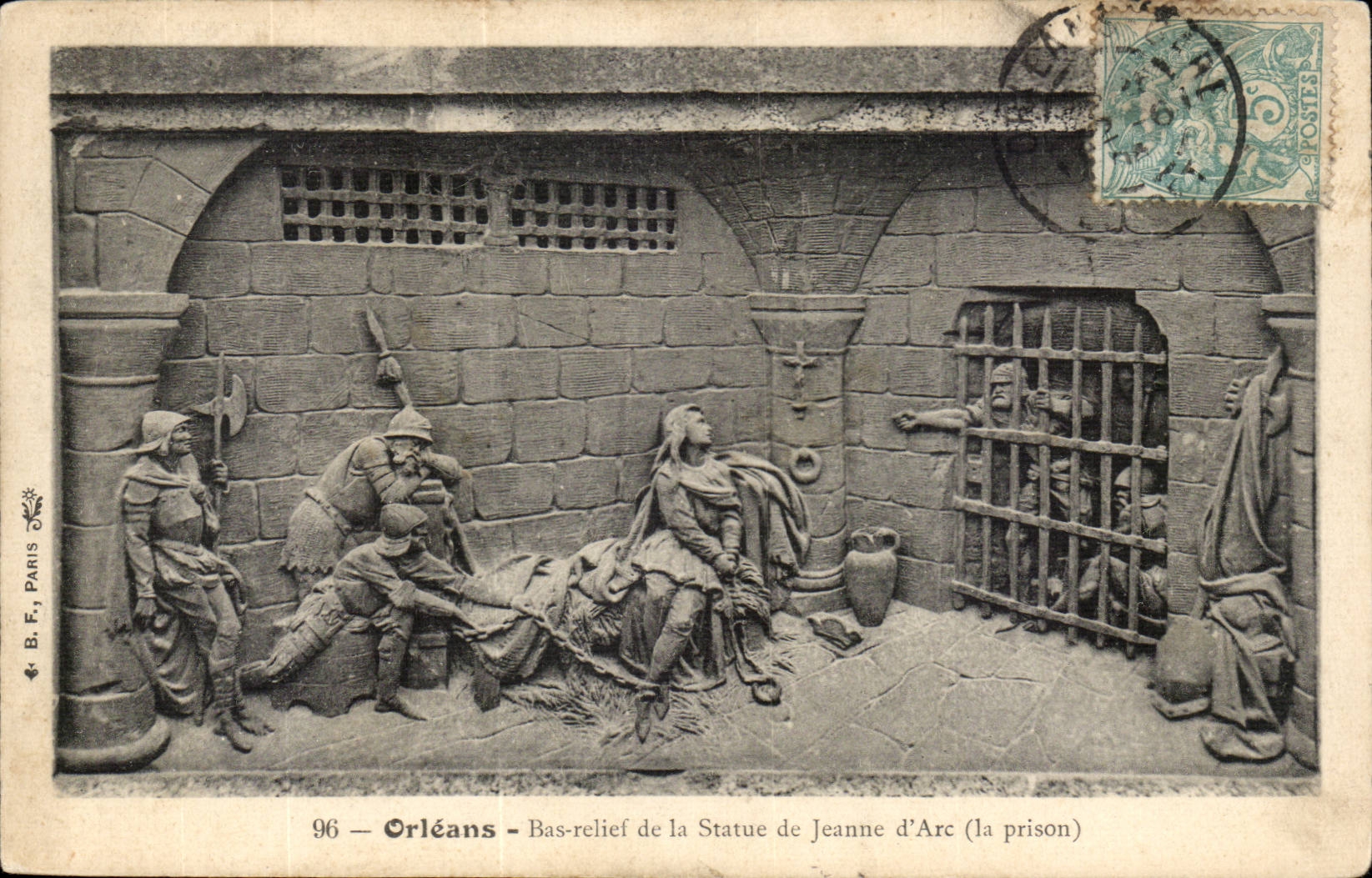 Low Orleans CPA relief of Statue of Jeanne of arc (the prison)