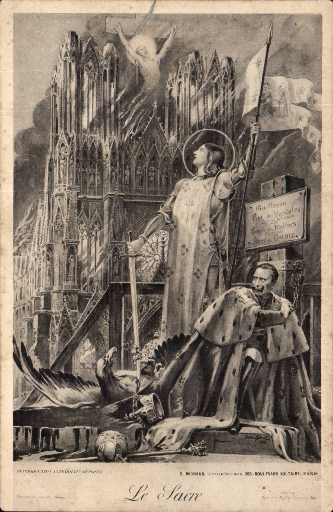 CPA the Jeanne sacring of arc