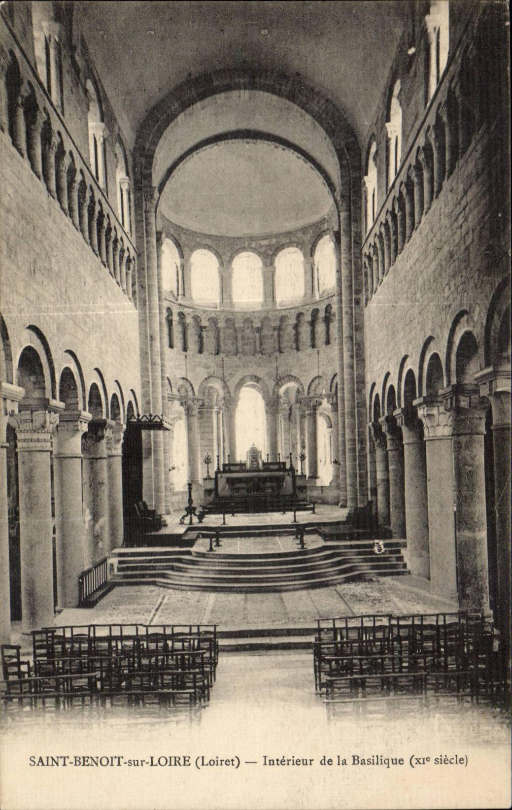Saint Benoit on the Interior Loire CPA of the basilica