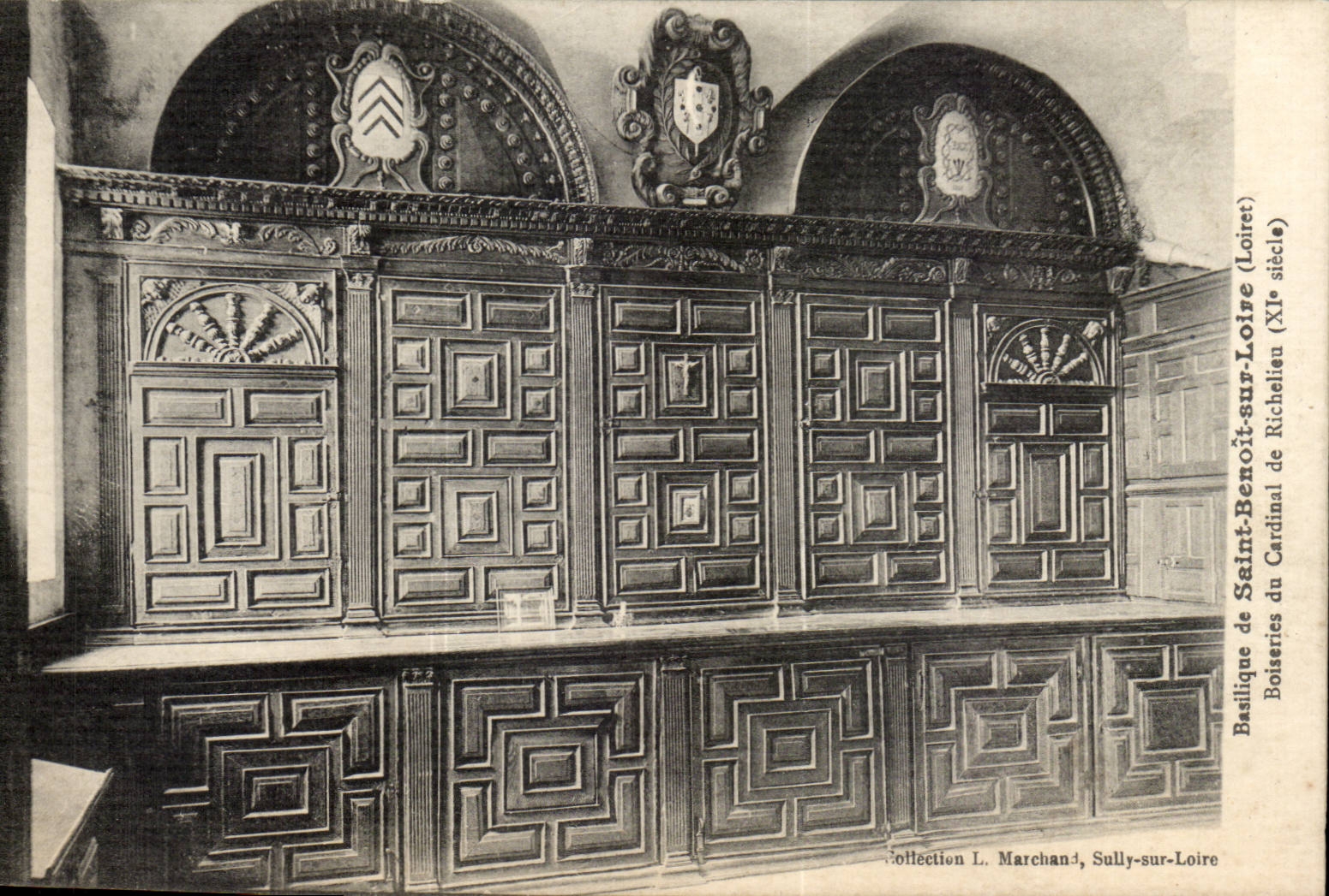 Basilica of Saint Benoit on the Loire CPA Woodworks of the cardinal of Richelieu