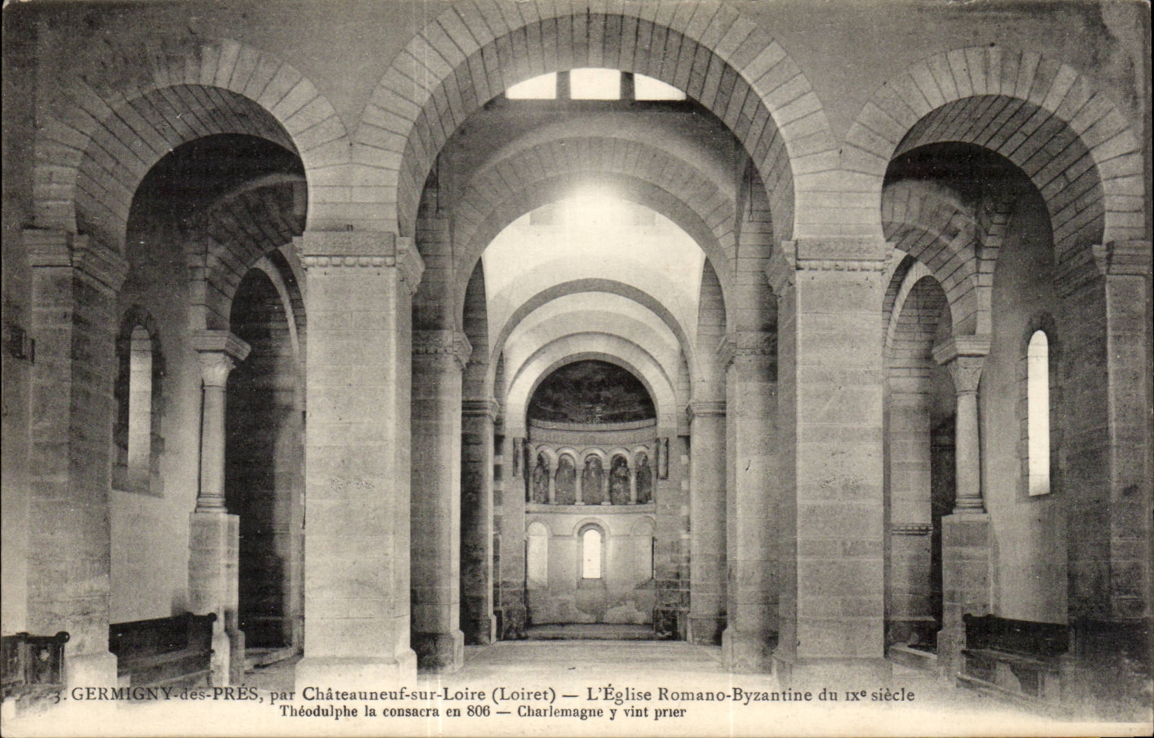 Germigny of Close close Chateauneuf on the Loire CPA Byzantine Romano Church