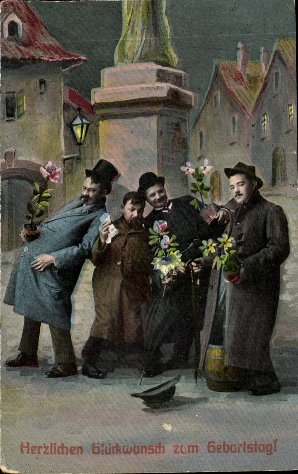 CPA Fantasy Herzlichen gluckwunsch zum Geburstag Birthday