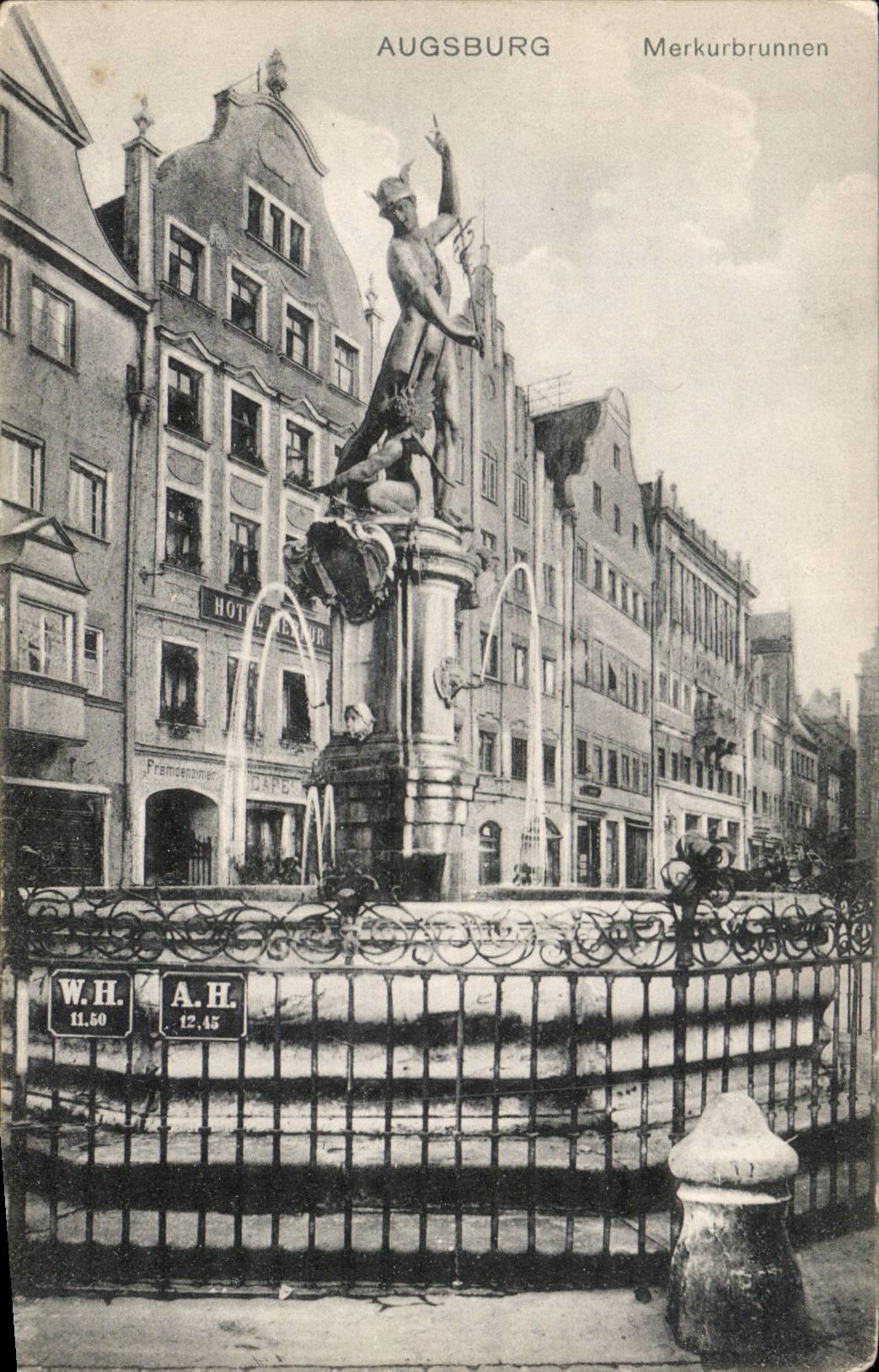 CPA Augsburg Merkurbrunnen 