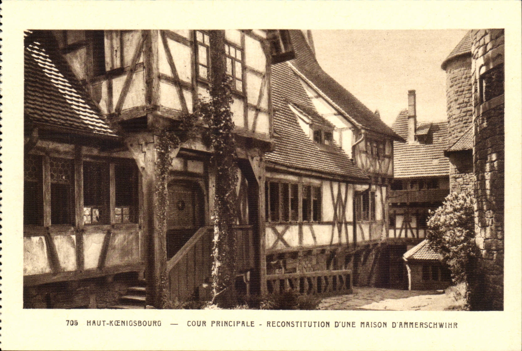 High Koenigsbourg CPA Court principal Reconstitution of a house of Ammerschwihr