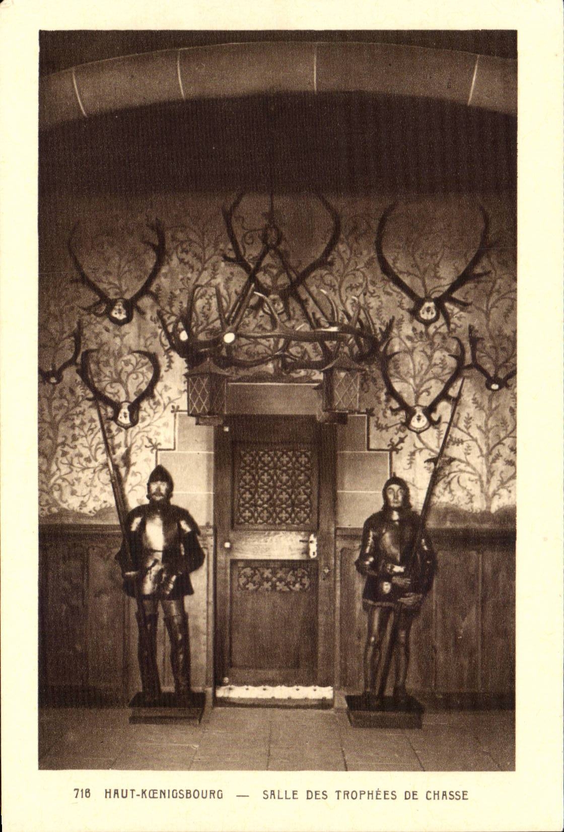 High Koenigsbourg CPA Rooms of the hunting trophies