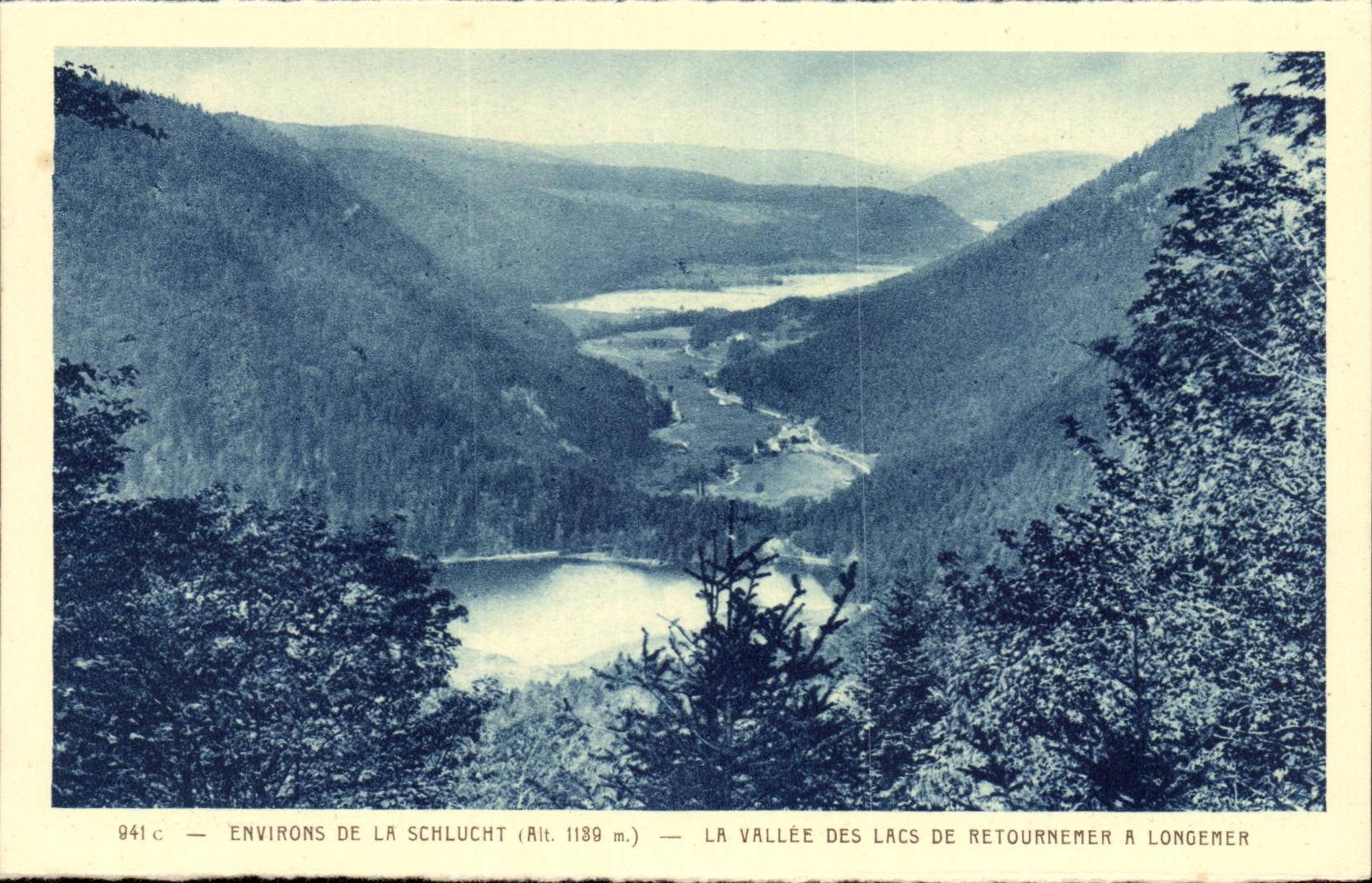 CPA Environs of Schlucht (1139m) the valley of the Lakes Retournemer has longemer