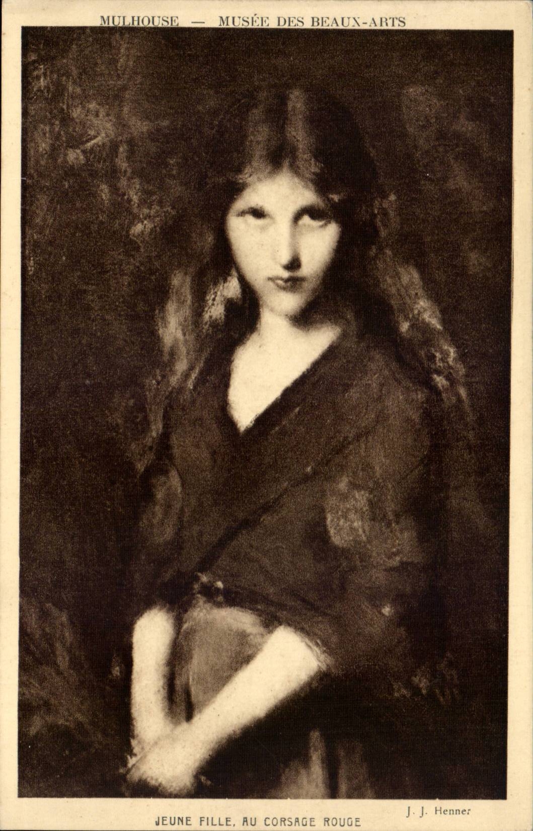 Mulhouse Museum of Beautiful arts CPA Jeuenf ilel with the red blouse