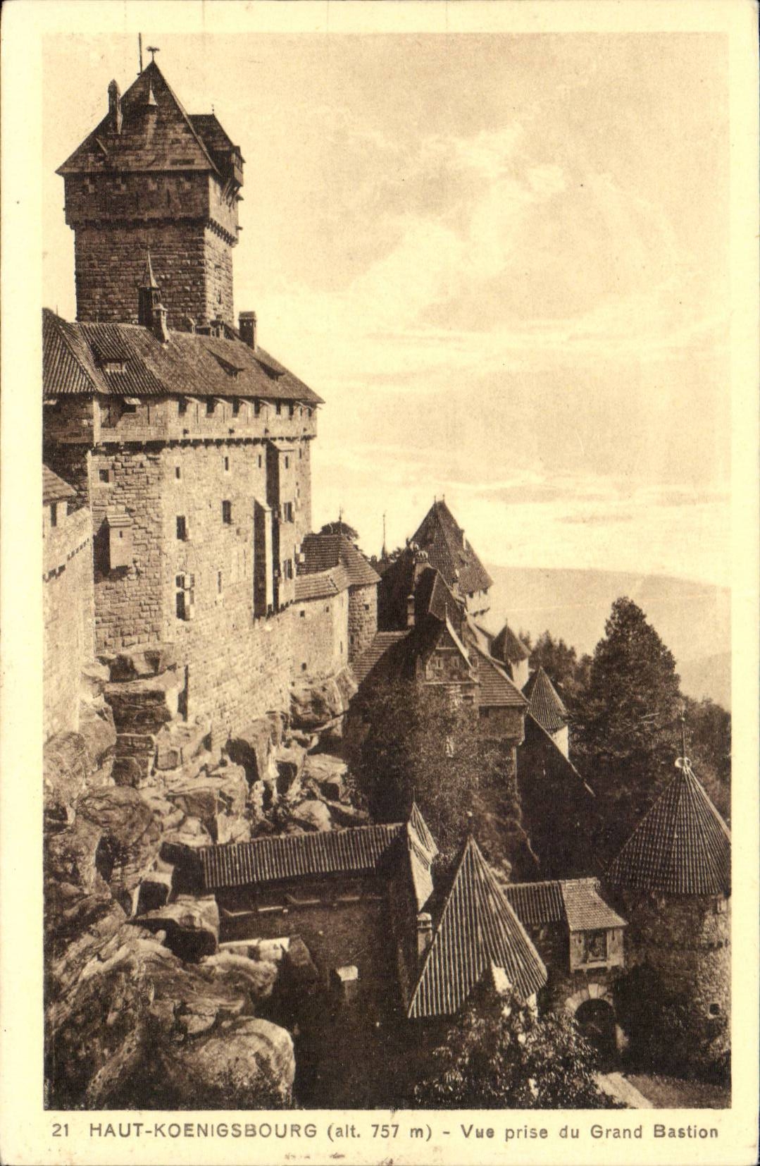 High koenigsbourg CPA Seen from of the large bastion