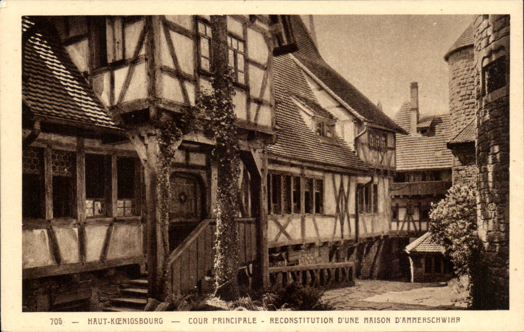 High koenigsbourg CPA Court principal Reconstitution of a house of Ammerschwihr