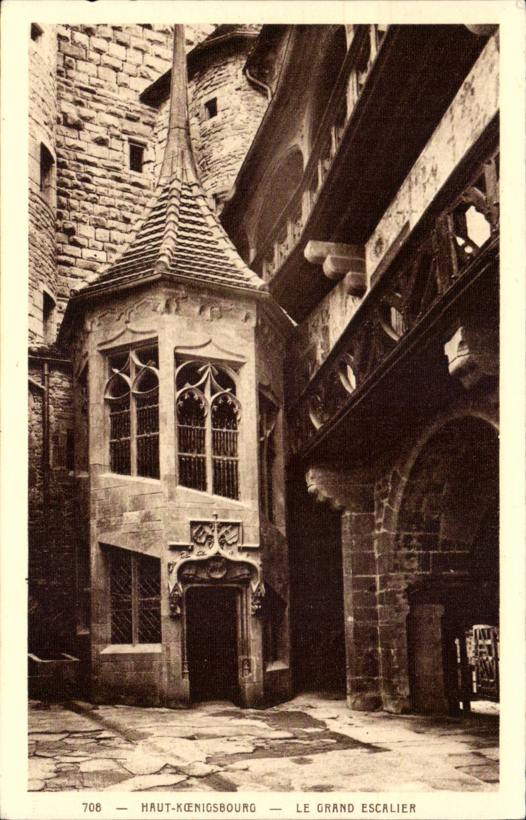 High koenigsbourg CPA the large staircase