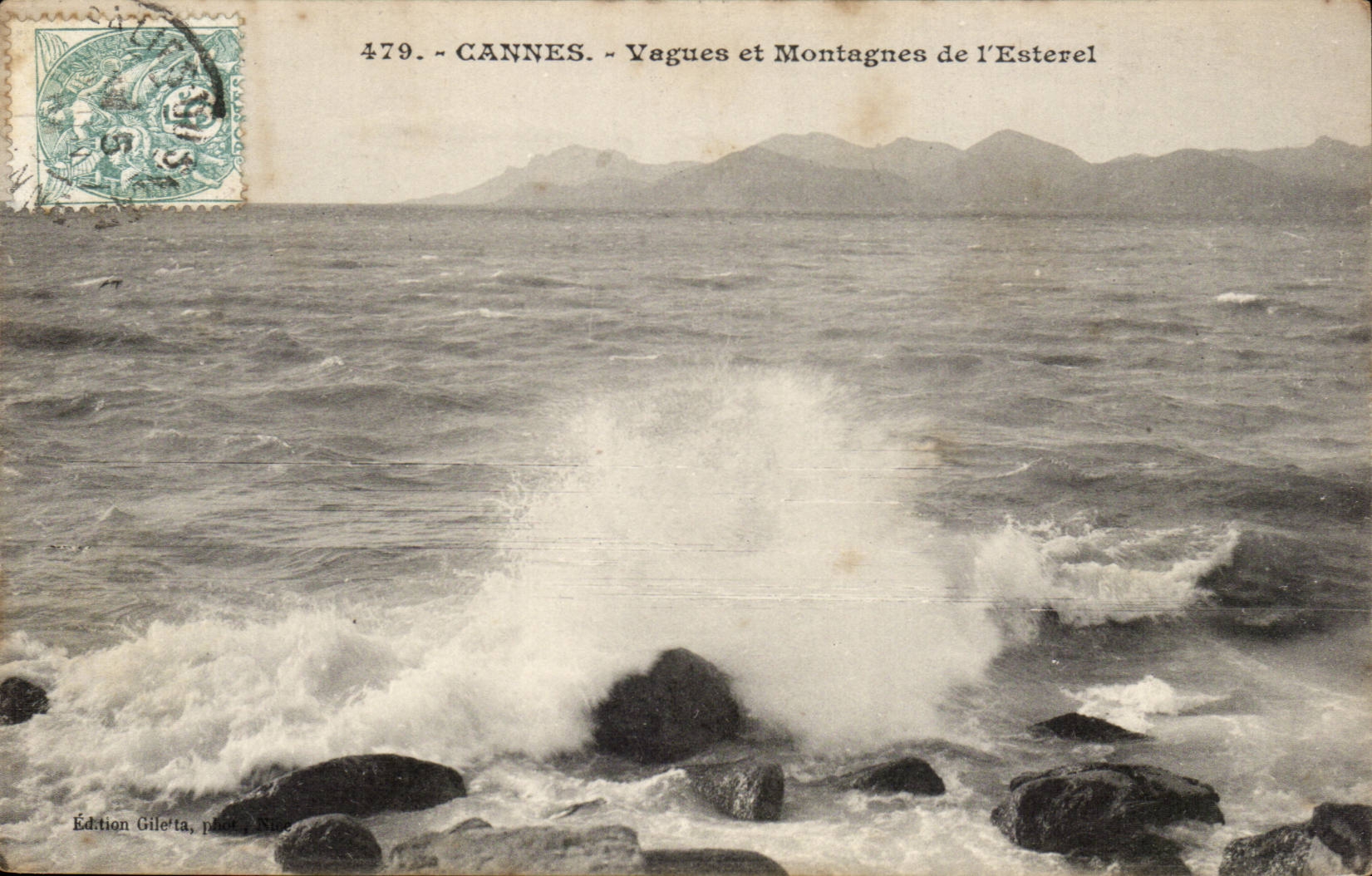 Vague Cannes CPA and Mountains of Esterel