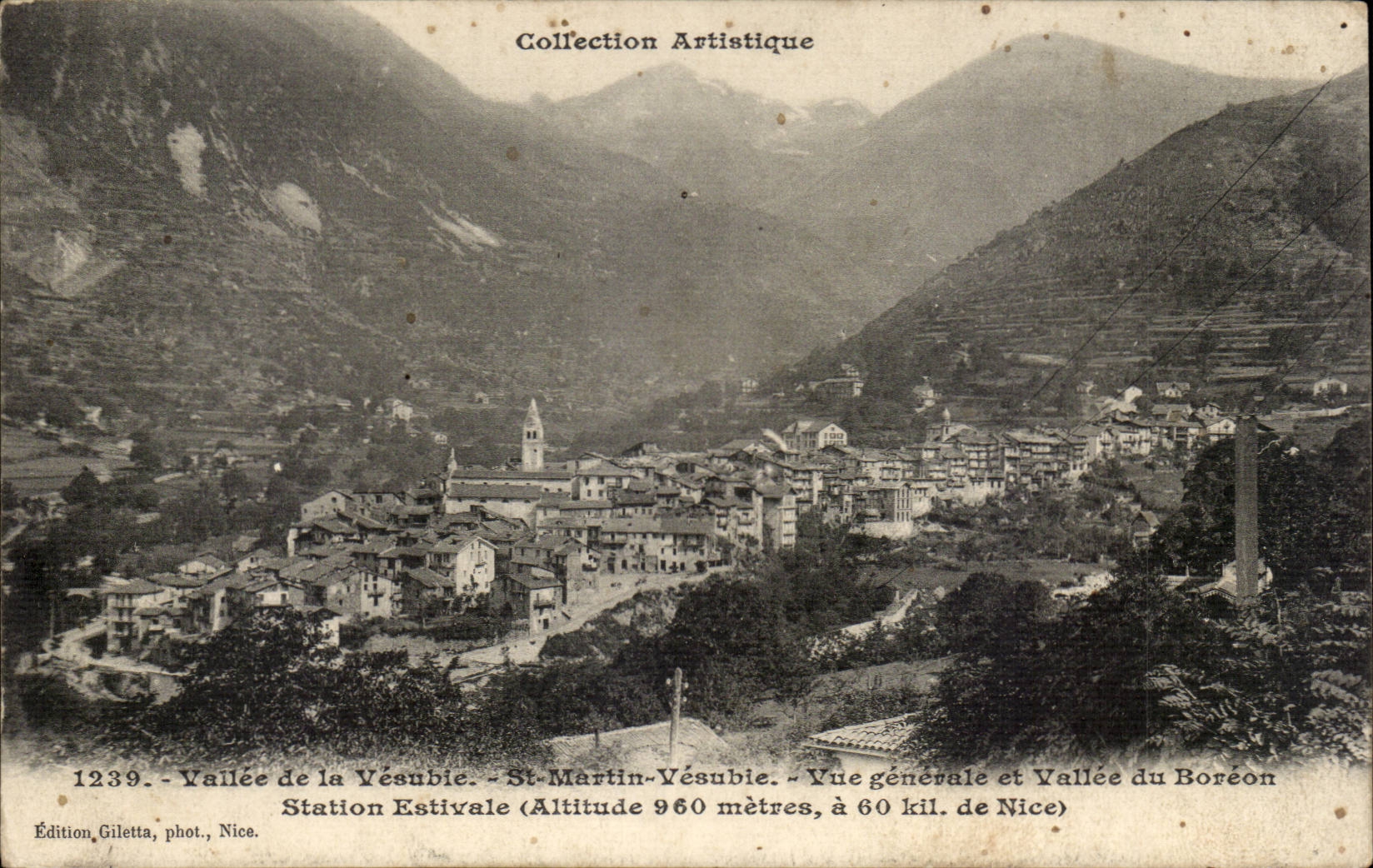 CPA Tal Vesubie Saint Martin Vesubie der Ansicht und Tal von Boreon