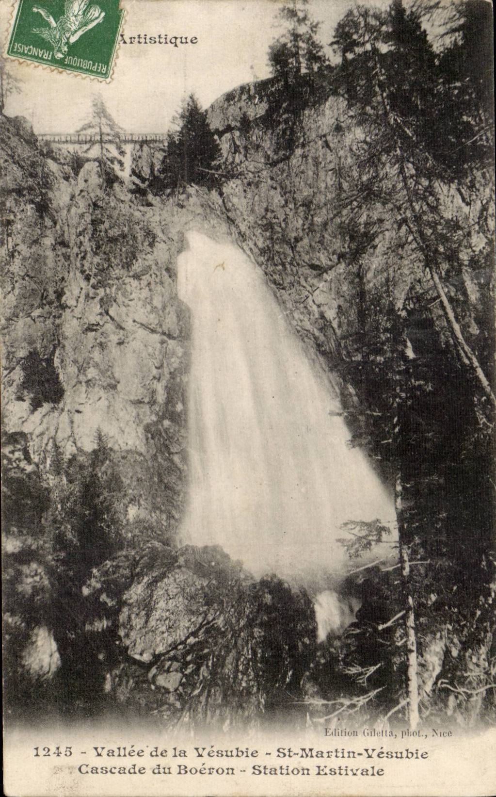 Valley of Vesubie CPA Saint Martin VEsubie Cascades of Boeron Station estival