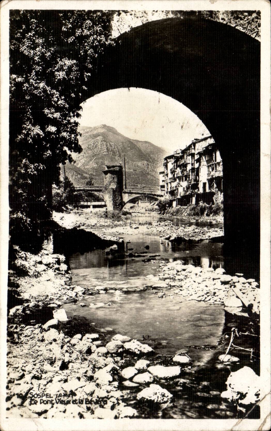 Sospel CPA die alte Brucke und das Belvera