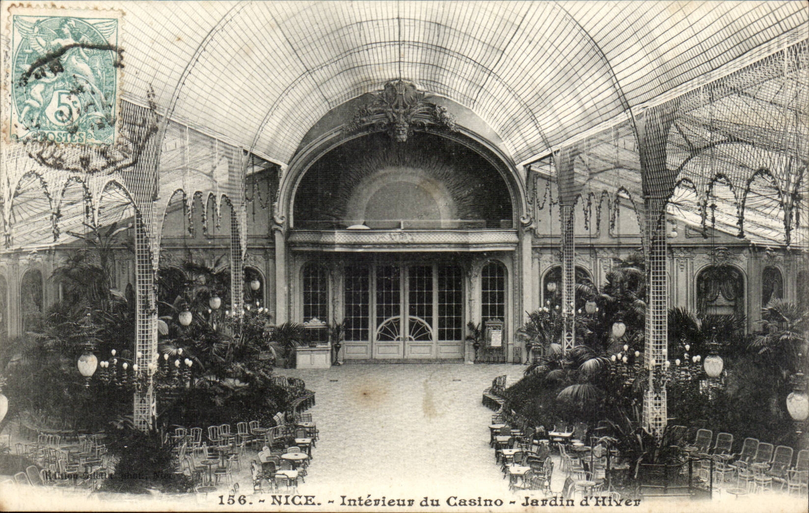 Nettes - Innenraum des Kasino-Wintergartens - CPA