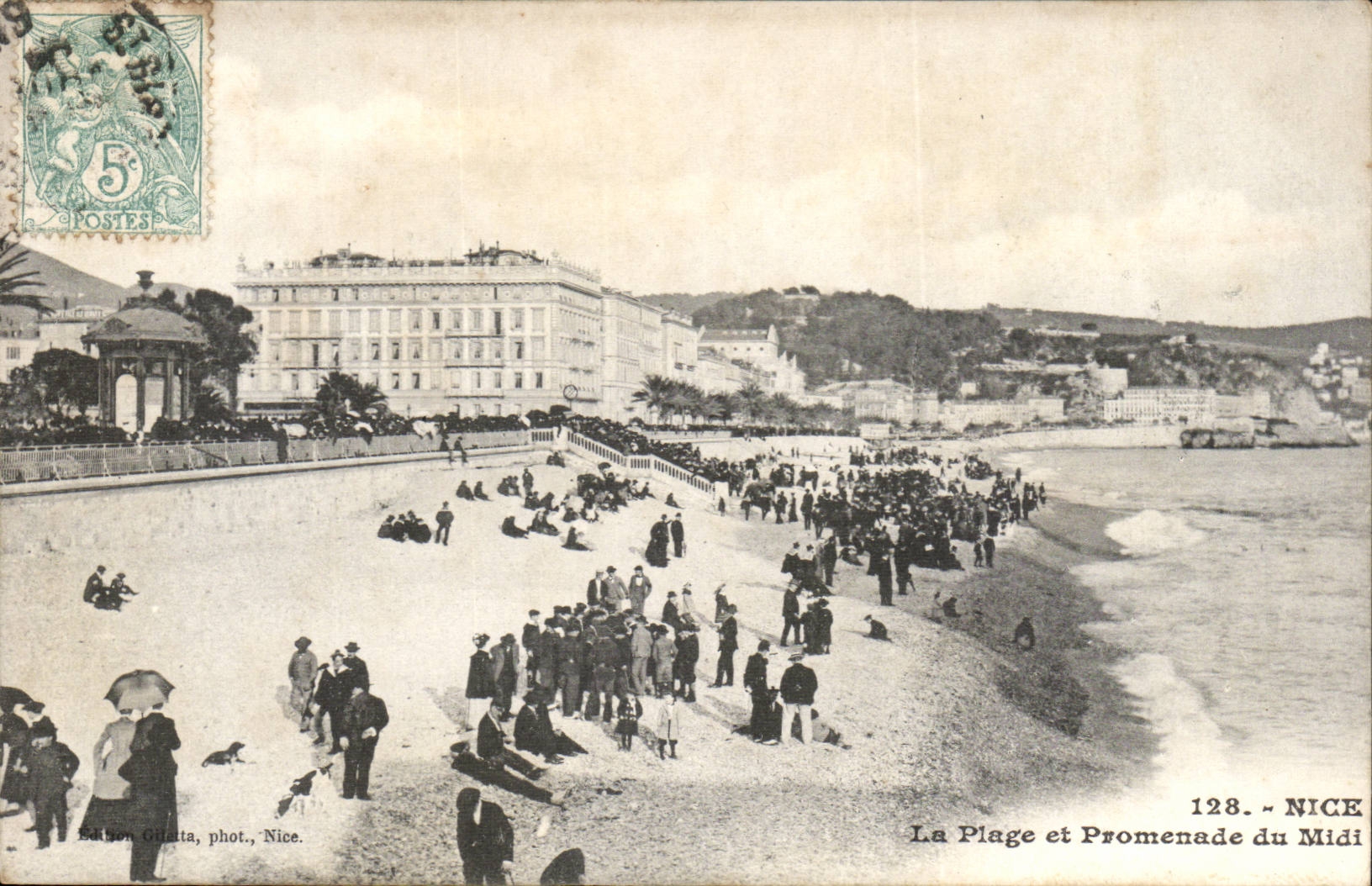 Nice - the Beach and Walk of the South - CPA