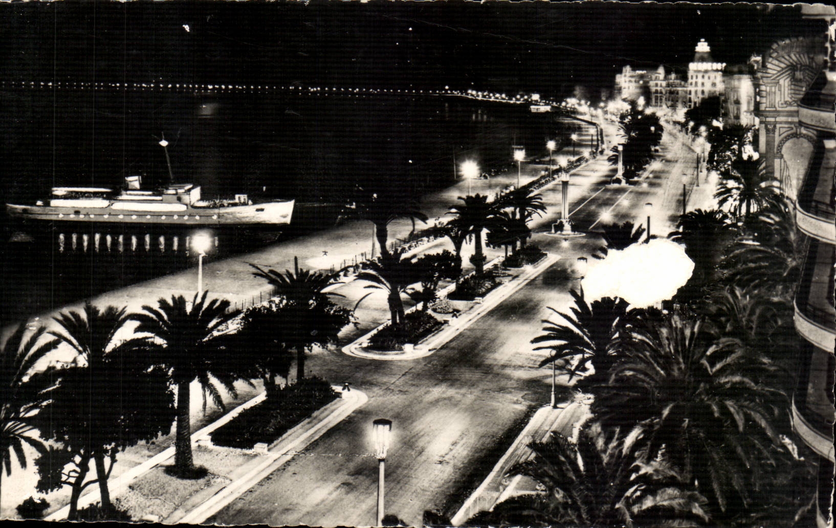 Nett - die Nacht - in Meer gehen - CPA