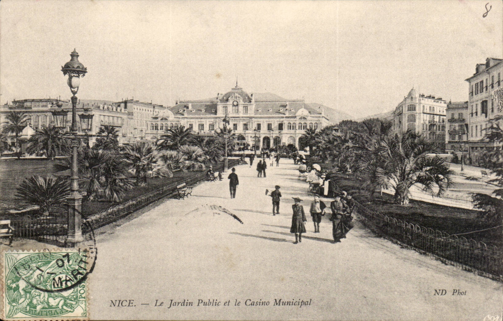 Nettes - der allgemeine Garten und das stadtische Kasino - CPA