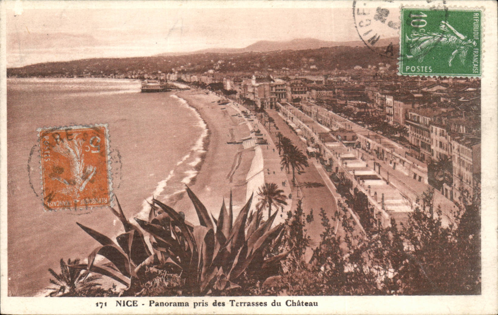 Nettes CPA Panorama genommen von den Terrassen des Schlosses