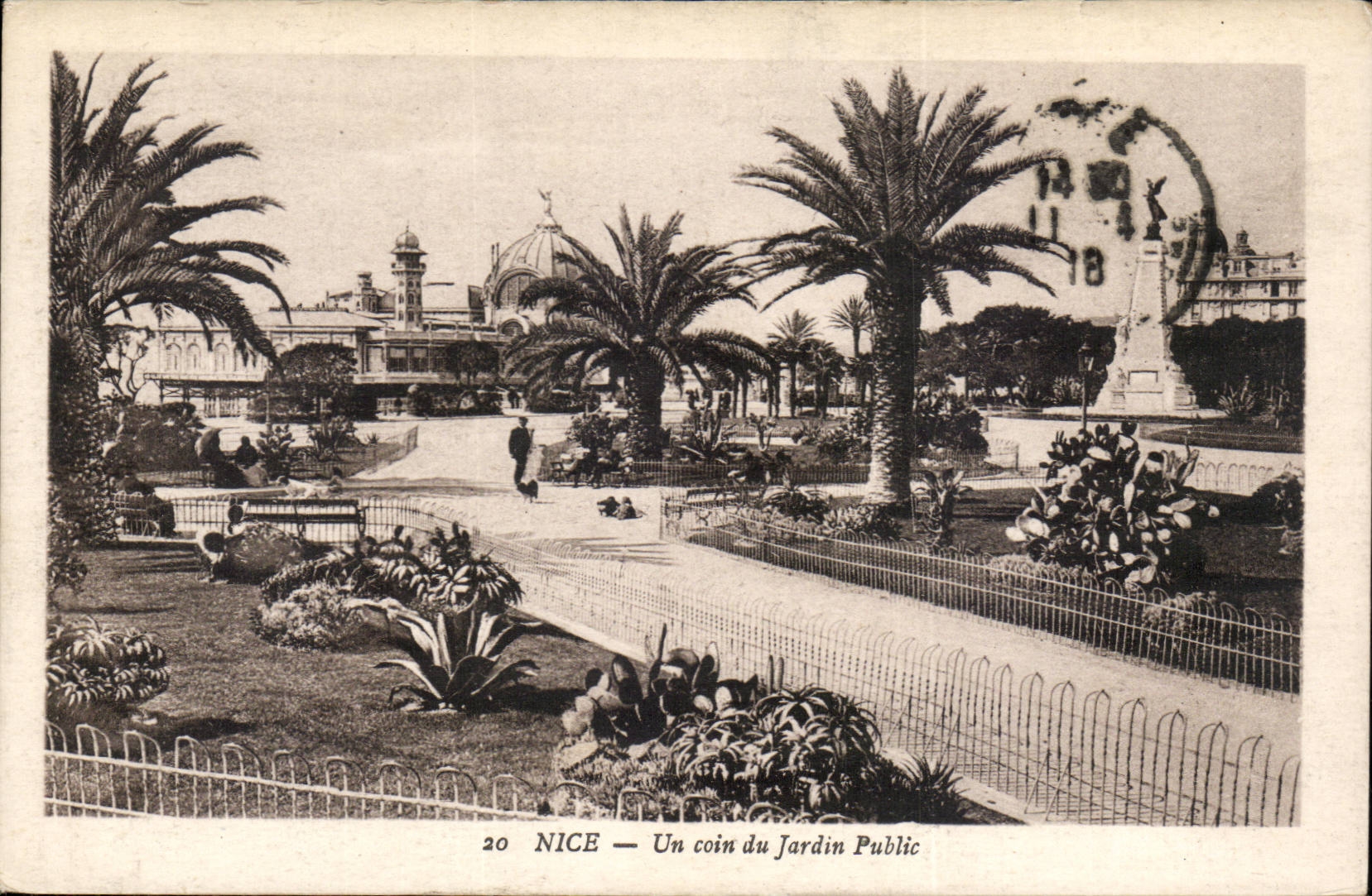 Nettes CPA eine Ecke des allgemeinen Gartens