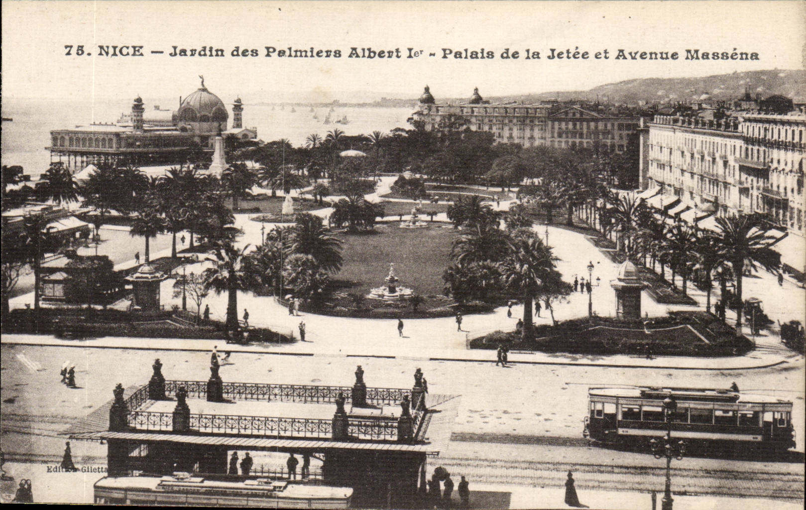 Netter CPA Garten des Palmen Albert-1 Gaumens des Piers und das Massena auftrat