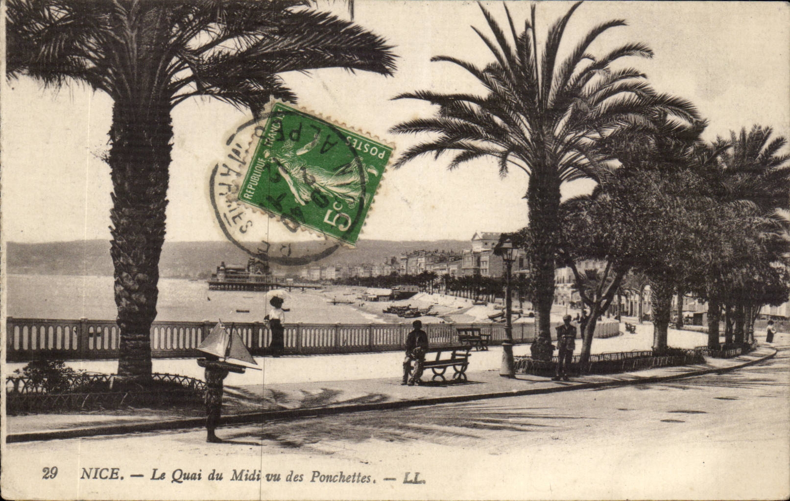 Nice CPA the quay of Midday seen of the ponchettes