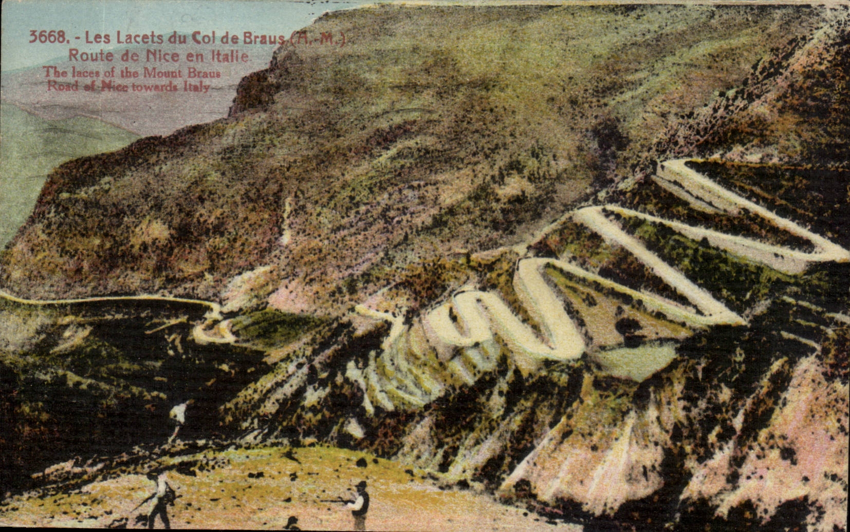 CPA Spitzee des Kragens der Braus Strasse von Nizza in Italien