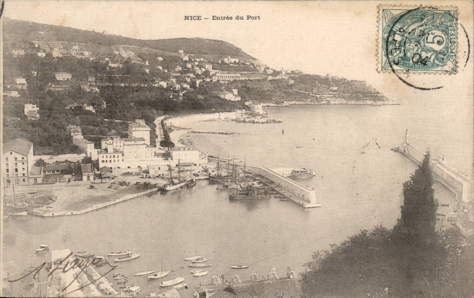 Nettes CPA Hereinkommen des Hafens