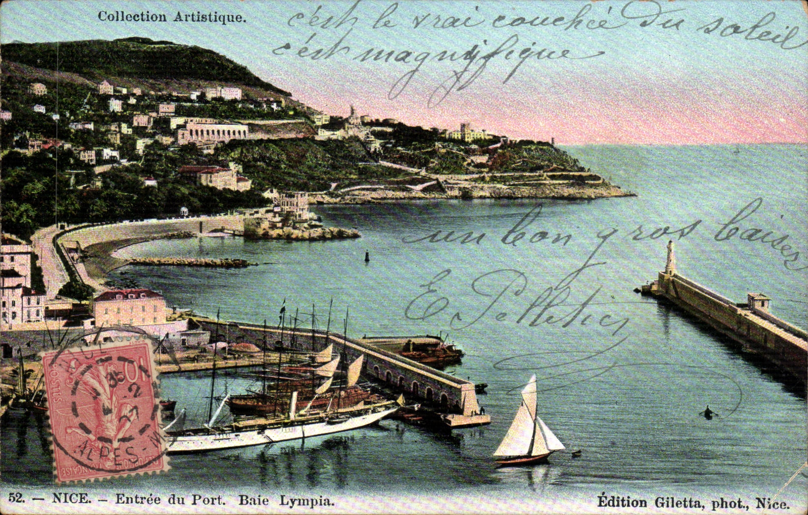 Nettes CPA Hereinkommen des Hafens