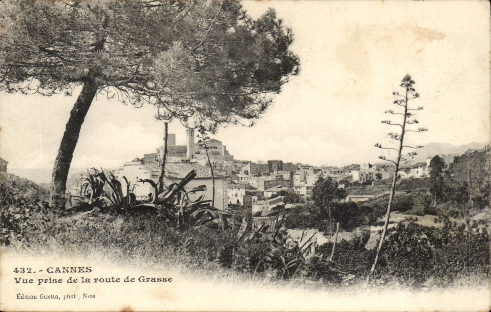 Cannes CPA Seen from of the road of Fatty