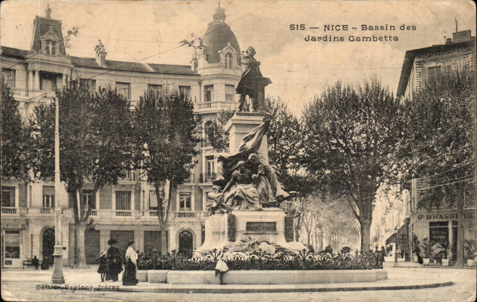 Nettes CPA Bassin der Gambetta Garten