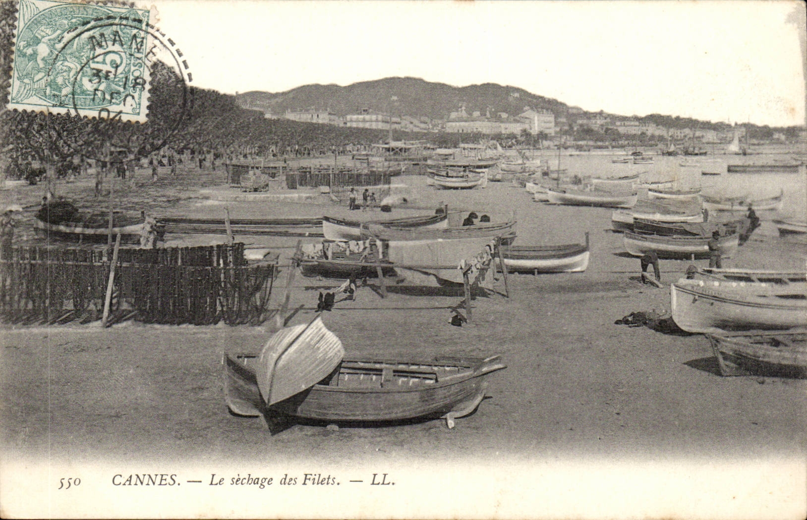 Cannes CPA the drying of the nets