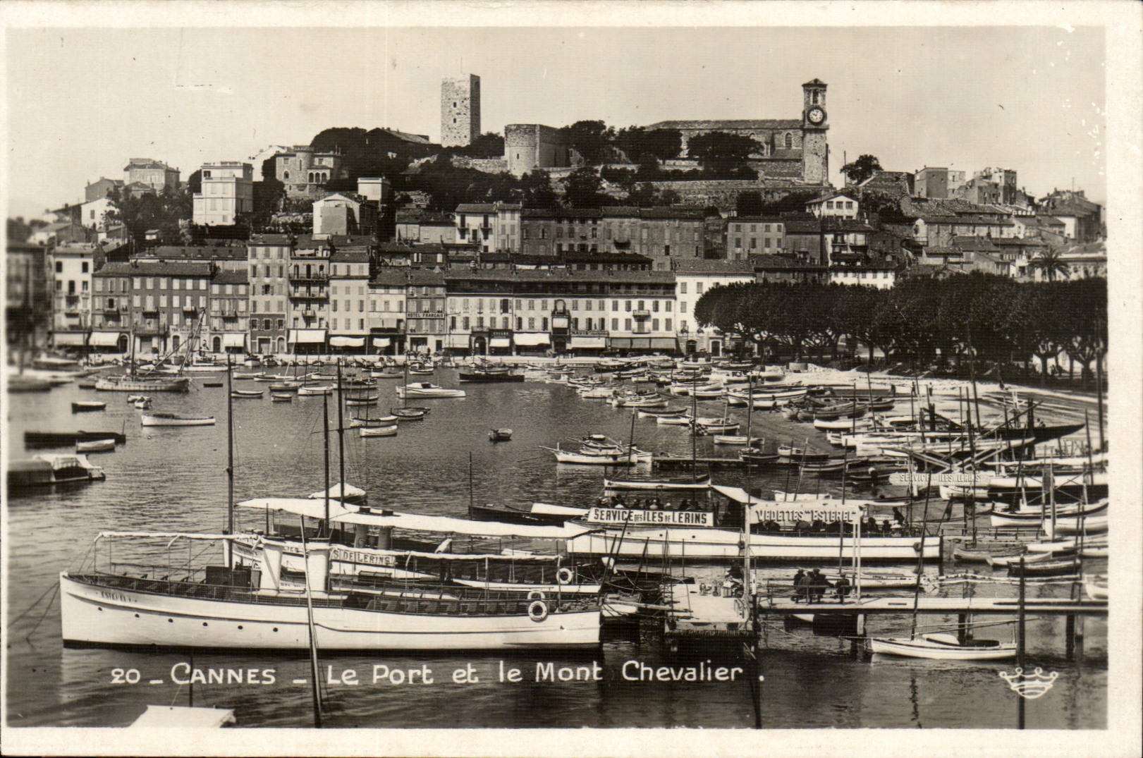 Cannes CPA the port and the mount Knight