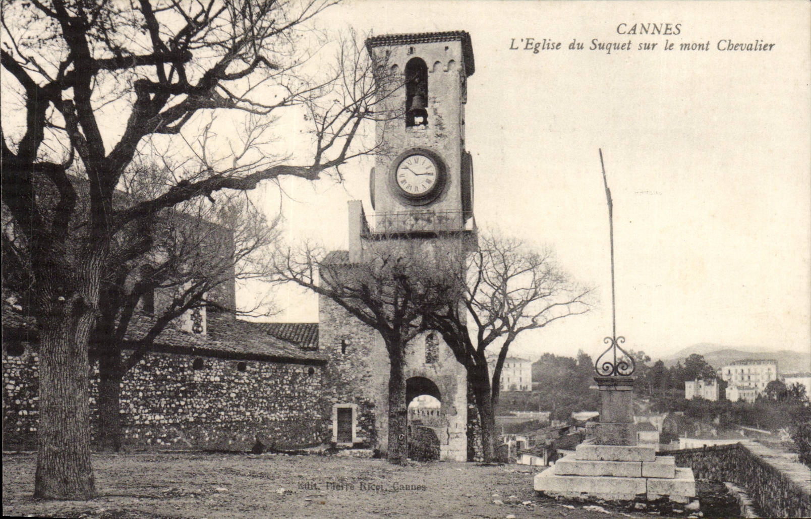 Cannes CPA the church of Suquet on the Mount Knight