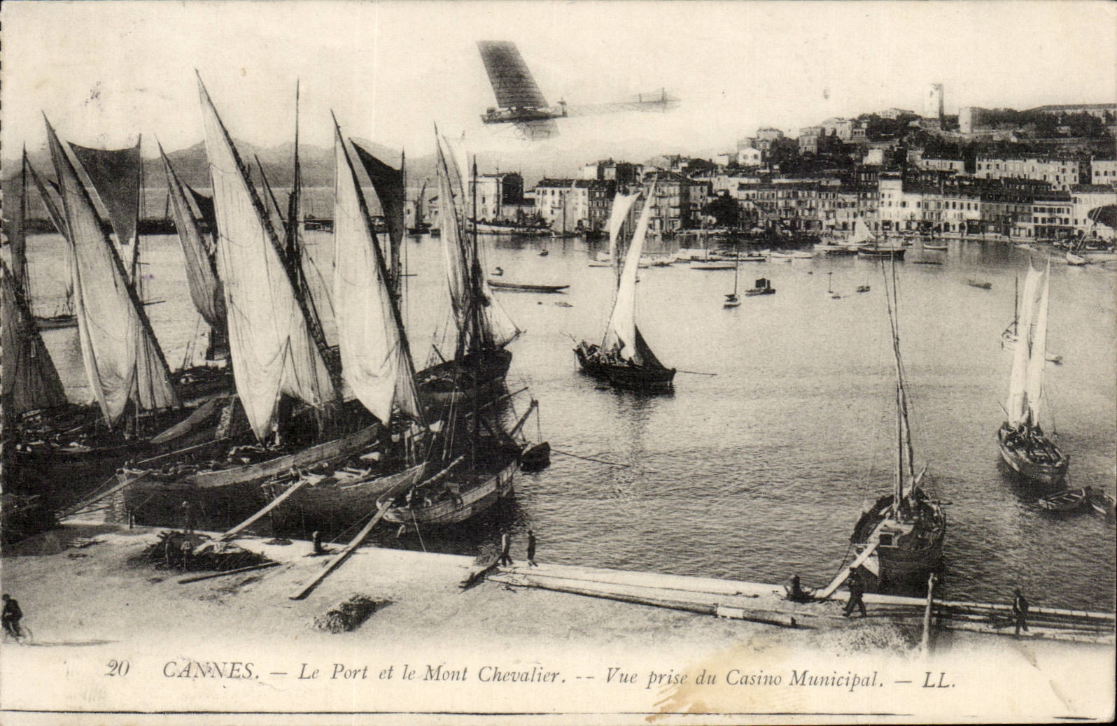 Cannes CPA the port and the mount Knight